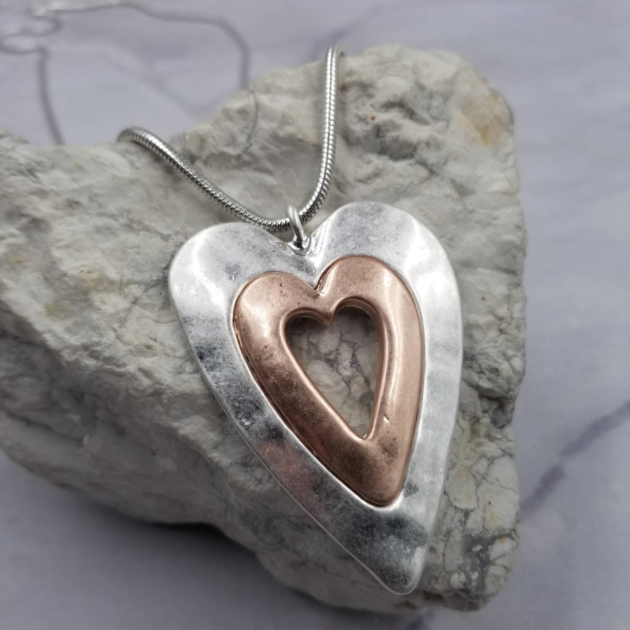 Valentine's Day Tall Heart Necklace